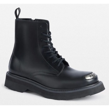 ανδρικό μαύρο lace up boots kenzo