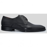  ανδρικό μαύρο black textured oxford shoes philippe lang