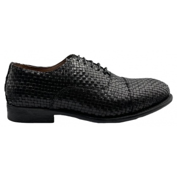 ανδρικό μαύρο leather oxford shoes σε προσφορά