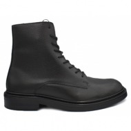 ανδρικό μαύρο lace-up leather boots selected homme