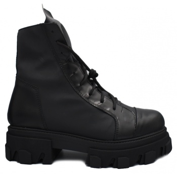 ανδρικό μαύρο high top lace-up boot σε προσφορά