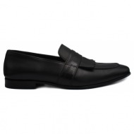  ανδρικό μαύρο black leather loafers philippe lang