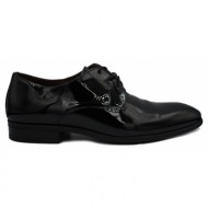  ανδρικό μαύρο black leather lace-up shoes philippe lang