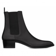  ανδρικό μαύρο smooth leather chelsea boots saint laurent