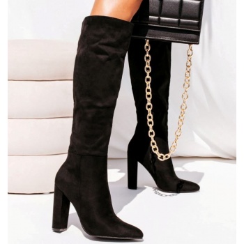 lupine black suede boots