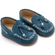  babywalker βαπτιστικά καστόρινο δετό loafer pri2121 μπλε ρουά