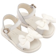  babywalker βαπτιστικά πέδιλα με διακοσμητικό οργάντζας bw4892 λευκό