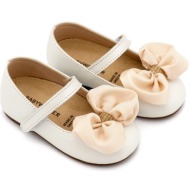  babywalker βαπτιστικά γοβάκια μονή μπαρέτα με σατέν φιόγκο bw4893 εκρού