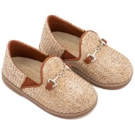  babywalker βαπτιστικά loafers exc5311 μπεζ ταμπά